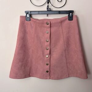 Faux suede skirt
